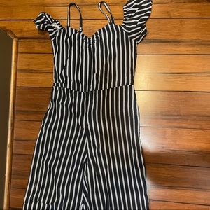 Jumpsuit with blue stripes